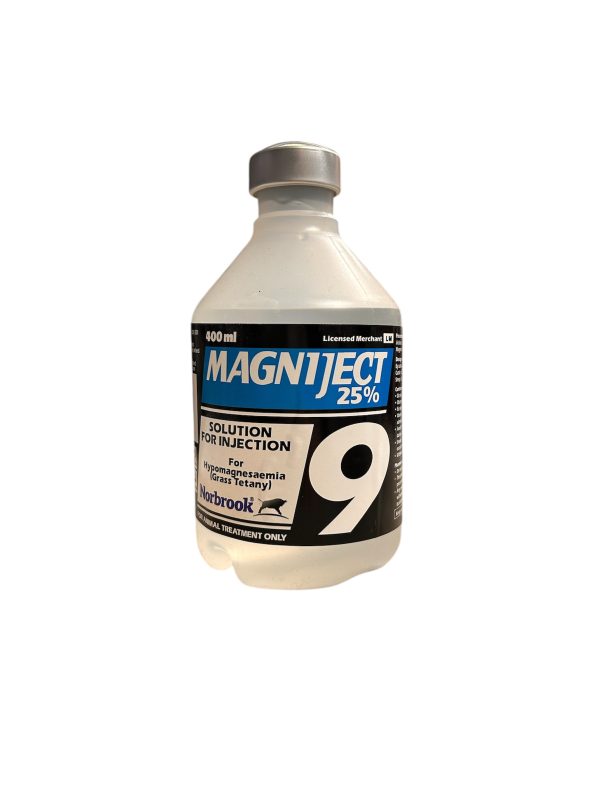 Magniject 25% 400ml- solution for injection for Hypomagnesaemia (Grass Tetany)