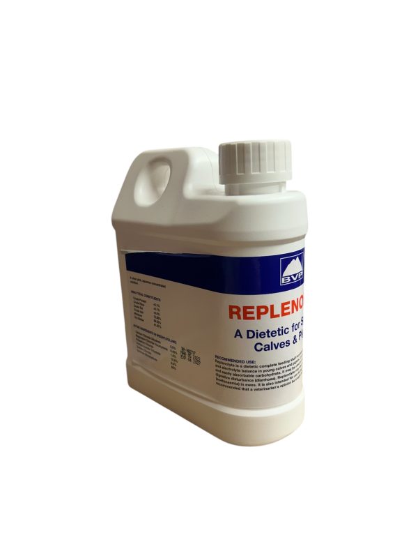 BVP Replenolyte 1 litre - electrolytes for young calves, sheep & piglets